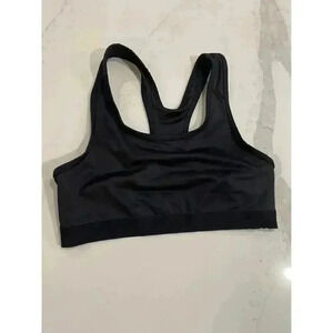 Danskin Now Sports Bra Women’s Medium Racerback Black Active Wear Workout Top